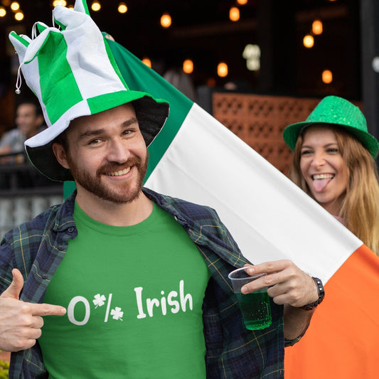 Funny St Patrick's Day Shirt, 0% Irish, Anti St. Patrick, Irish Italian, O'talian pride St. Patty Paddy funny cute drinking party 0% Irish - SBS T Shop