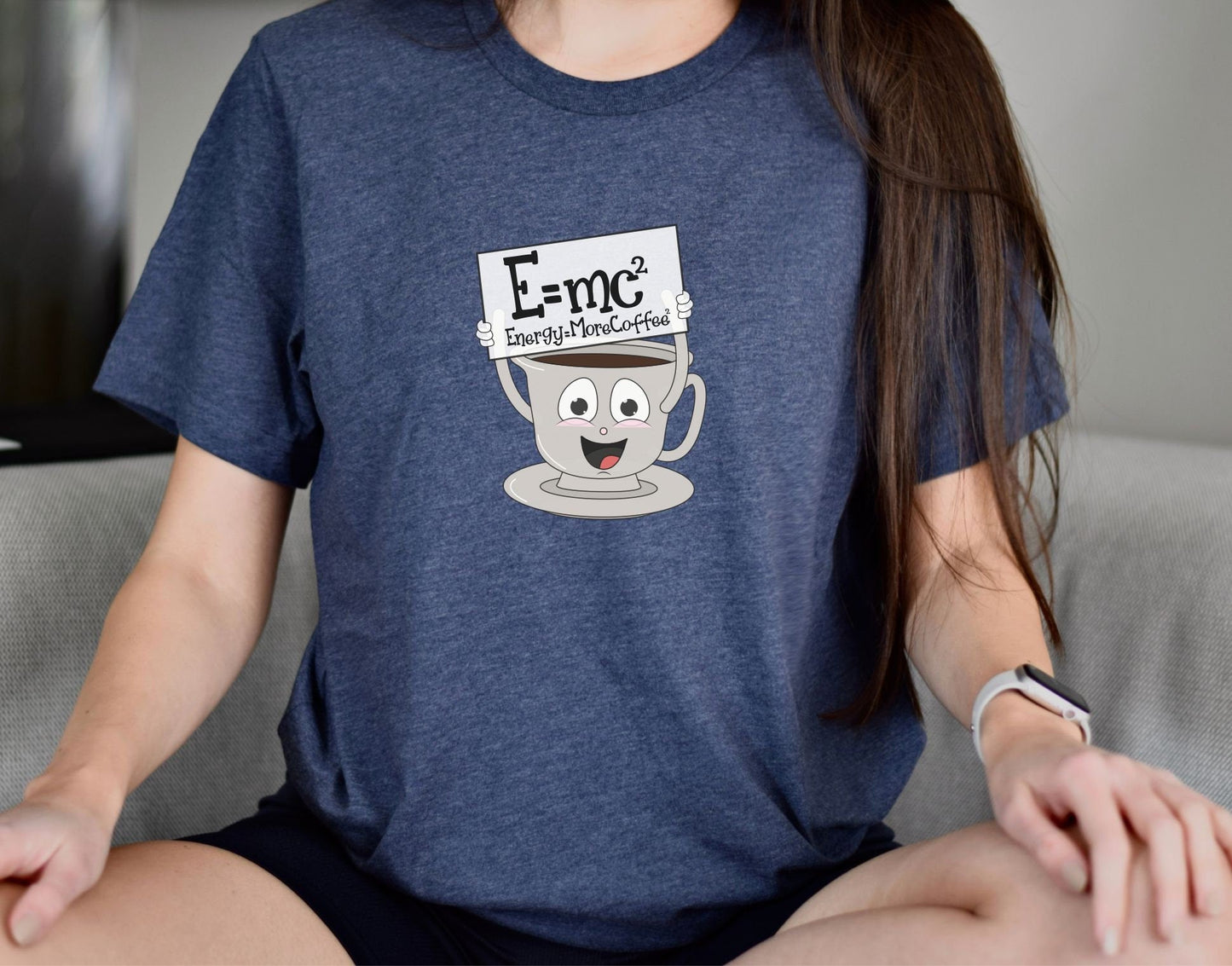 Funny Teacher Coffee Shirt, E=mc2 Energy = more coffee, Science Teacher, coffee lover, science geek, gift for girlfriend, math teacher - SBS T Shop