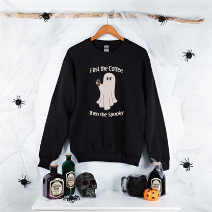 Halloween Ghost Coffee shirt, Pumpkin Spice Ghost Halloween Ghoul crewneck sweatshirt funny gift for her boo jee ghost boojee coffee - SBS T Shop