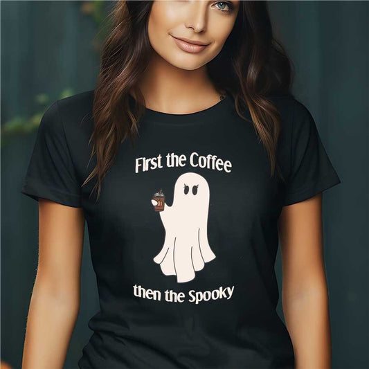 Halloween Ghost Coffee shirt, Pumpkin Spice Ghost Halloween Ghoul crewneck t shirt funny shirt, gift for her - SBS T Shop