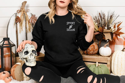 Halloween Shirt Vintage Halloween sweatshirt spooky season tshirt peace sign skeleton hand bones t shirt - SBS T Shop