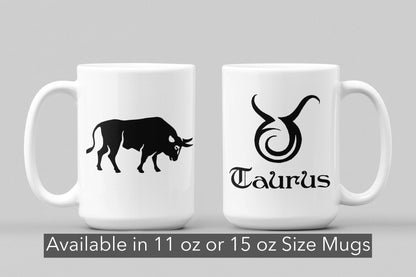 Horoscope Mug, Zodiac Sign gifts, Taurus coffee mug, astrology, rising stubbon taurus, earth sign venus, April Birthday, May Birthday - SBS T Shop