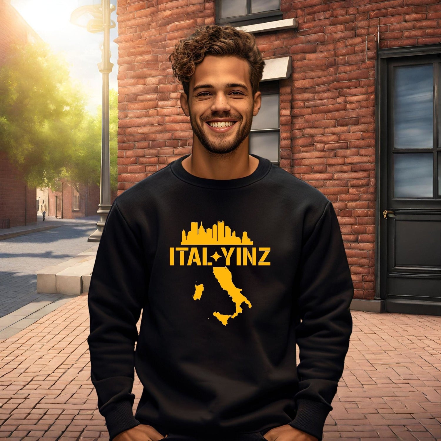 Ital Yinz SWEATSHIRT, Yinz shirt, Italian Pittsburgh sweatshirt, Pittsburghese shirt, Yinz, Yinzer, don't be a jagoff, n'at, nebby, Italy - SBS T Shop