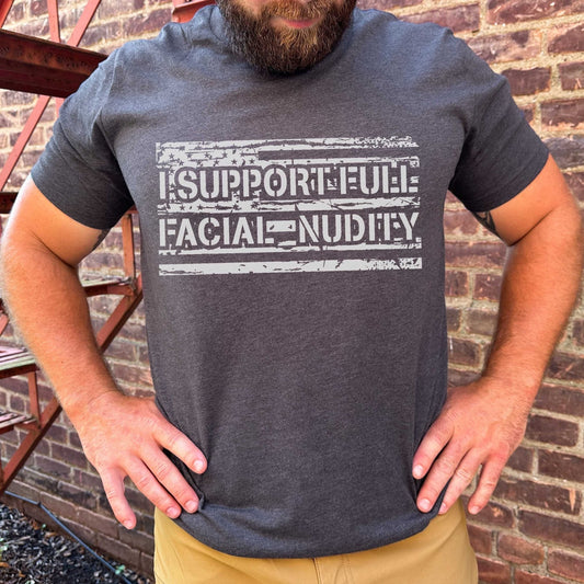 Mask Shirt, Conspirary shirt, I support Full Facial Nudity t shirt funny tshirt trucker tee dad shirt t-shirt boyfriend husband gift - SBS T Shop