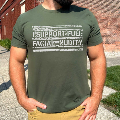 No mandate Shirt, Anti Mask shirt, I support Full Facial Nudity t shirt funny tshirt trucker tee dad shirt t-shirt boyfriend husband gift - SBS T Shop