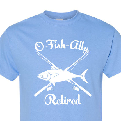 O - FISH - Ally Retired T Shirt, Fishing Mens Tee Fishermen Tshirt - SBS T Shop