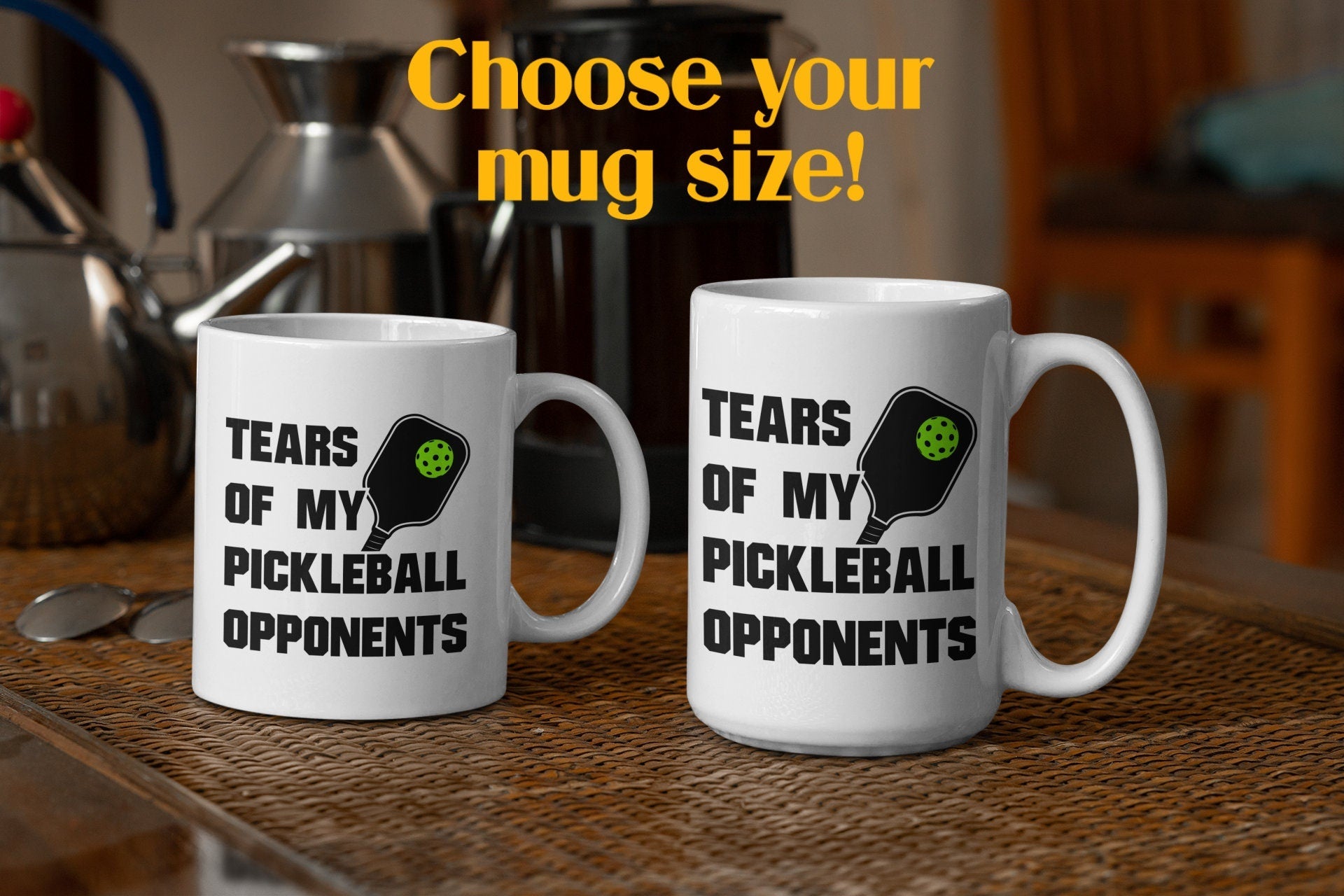 Pickleball Mug, gift for dad, Tears of my pickleball opponents funny mug. gift for her pickleball fan - SBS T Shop