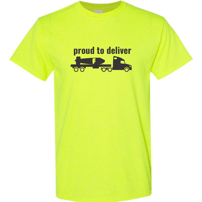 Proud to Deliver F Bombs Funny Trucker T shirt - SBS T Shop