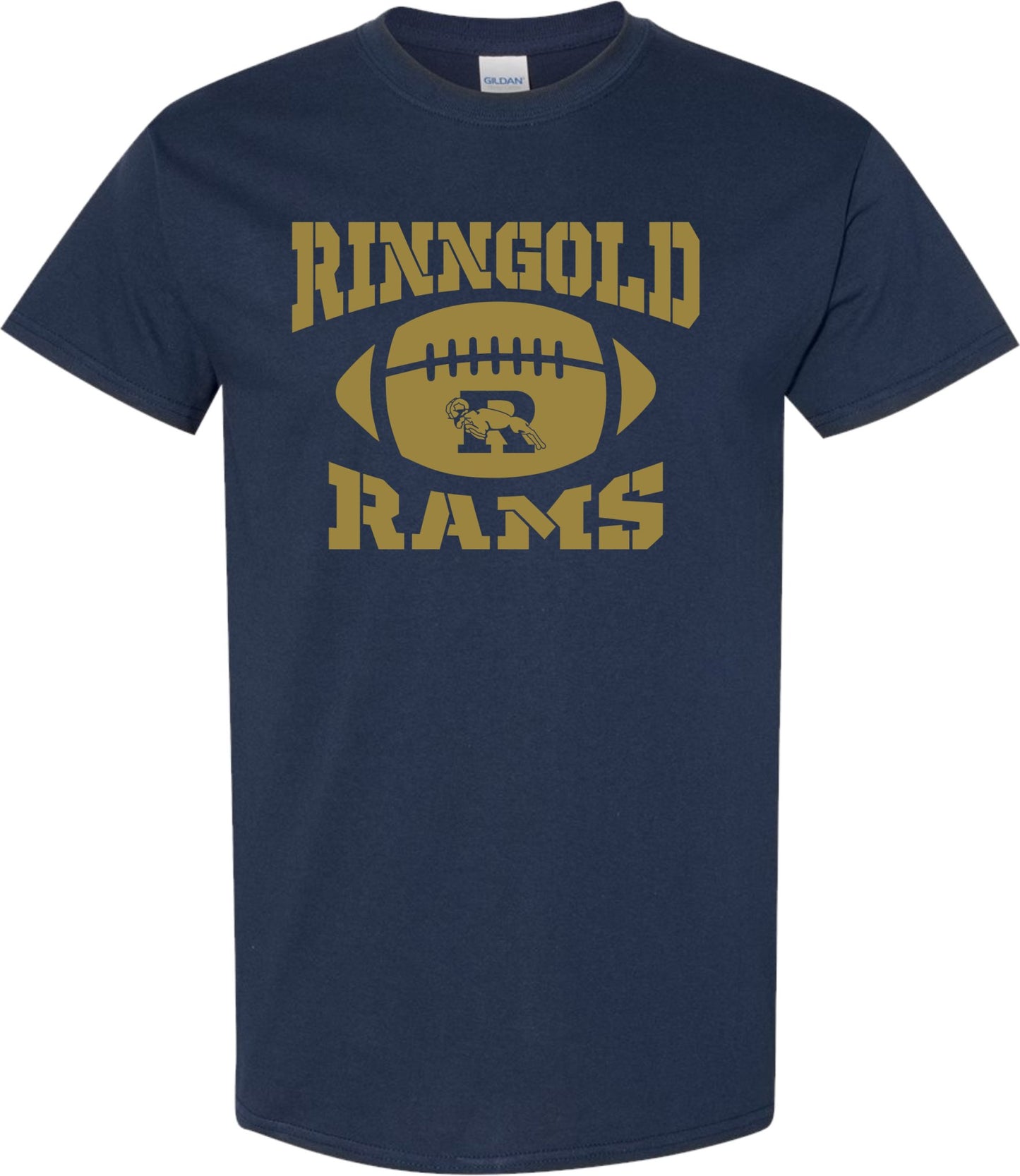Ringgold Rams Squeeze Football T-Shirt - SBS T Shop