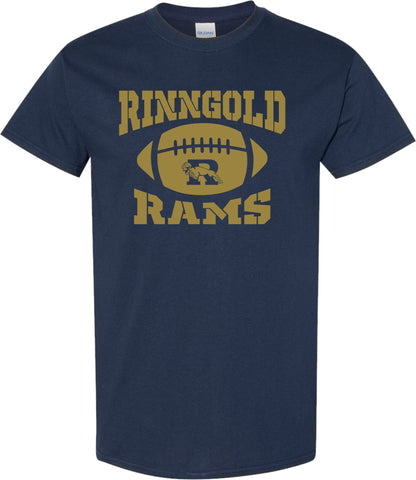 Ringgold Rams Squeeze Football T-Shirt - SBS T Shop