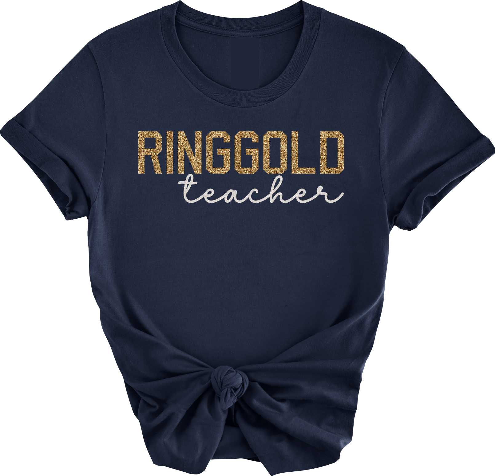 Ringgold Teacher, Block Script Glitter T-Shirt - SBS T Shop