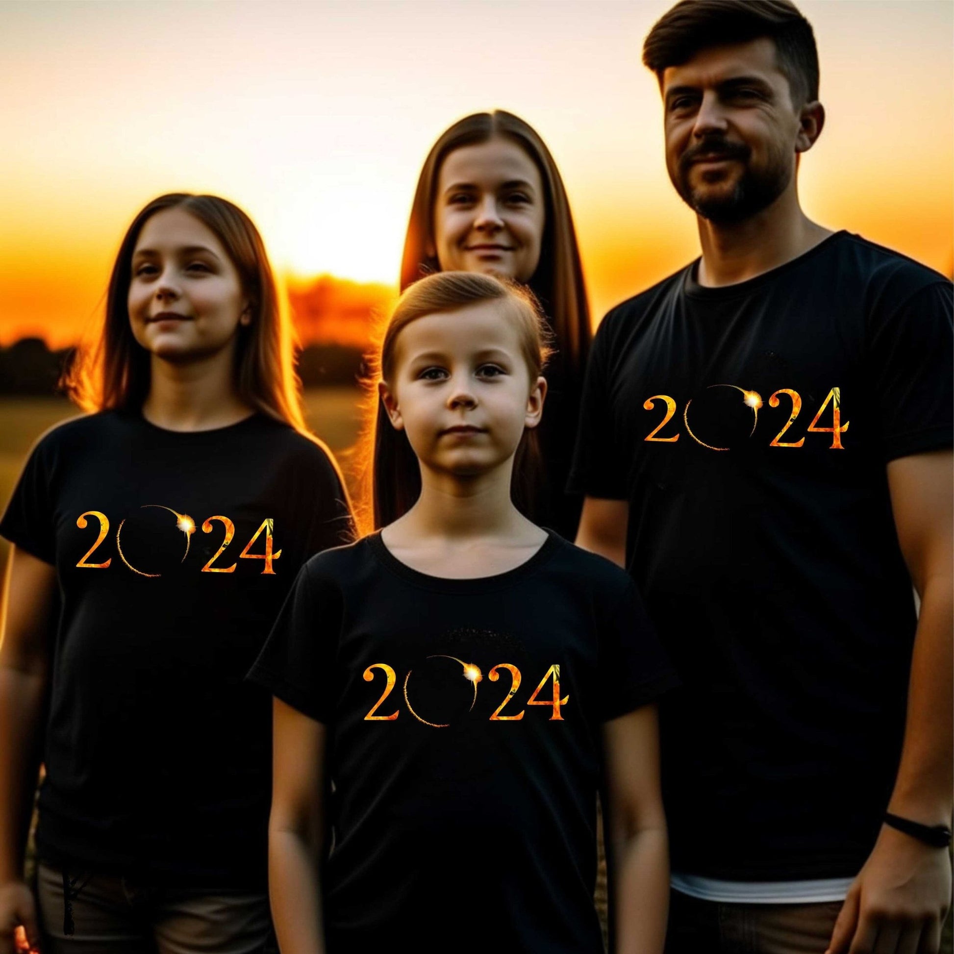 Solar Eclipse 2024 Black T Shirt - Unique Astronomical Design for Men, Women, and Kids - SBS T Shop