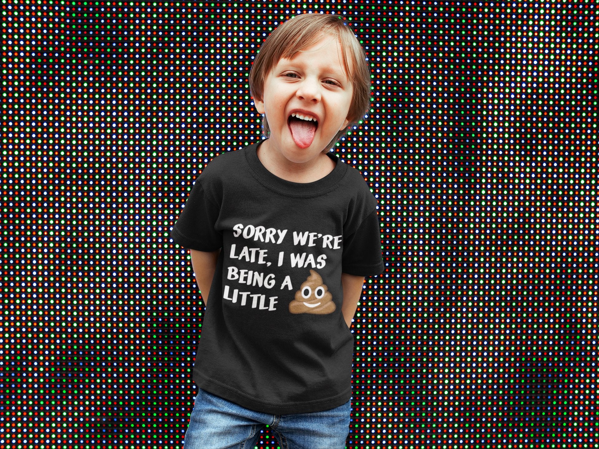 Sorry we're late, I was being a little "poop" T shirt - SBS T Shop