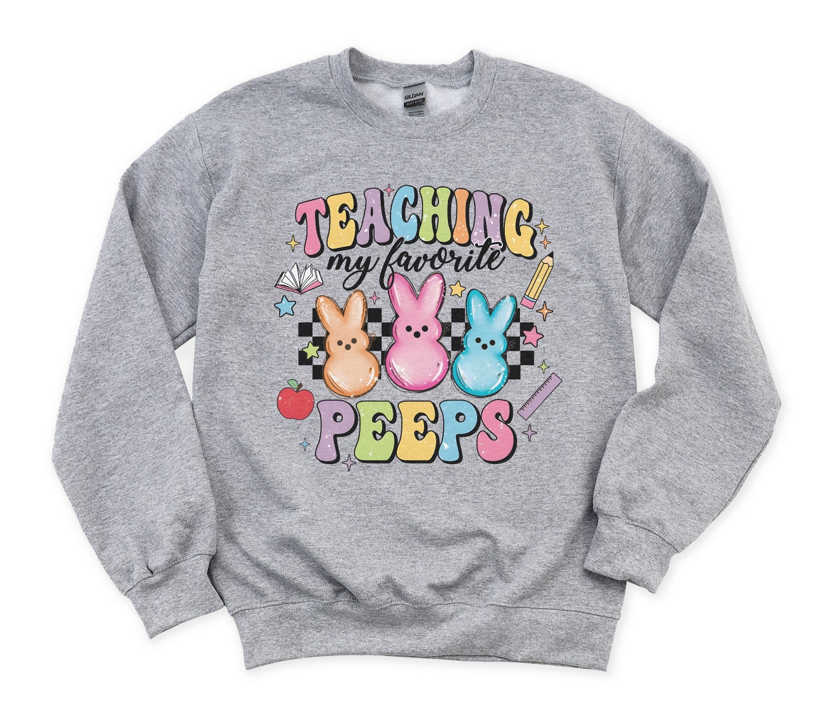 Teaching my Favorite Peeps Sweatshirt, Easter Spring School Party - SBS T Shop