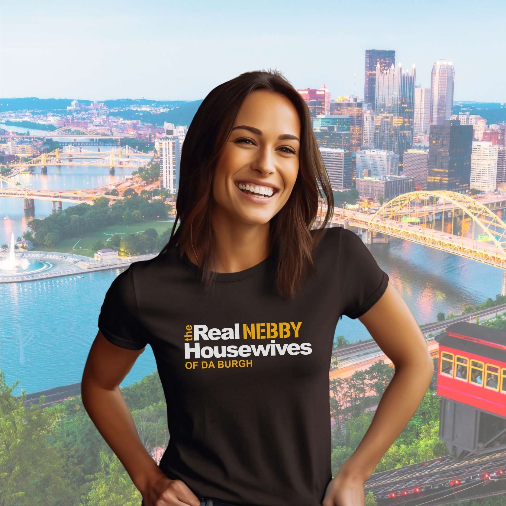 The Real NEBBY Housewives of da Burgh T shirt - SBS T Shop