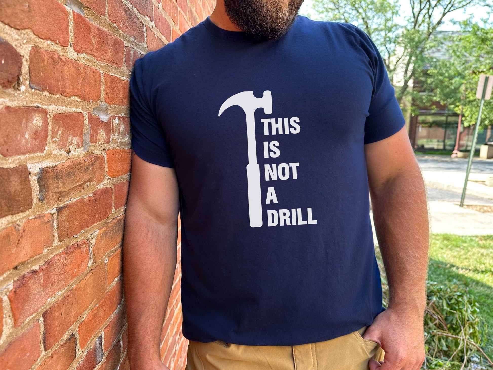 This Is Not A Drill Shirt, Dad Joke Shirt, Fathers Day Shirt, birthday gift for Dad, Handyman Shirt, Humor Carpenter Tee, plus size - SBS T Shop