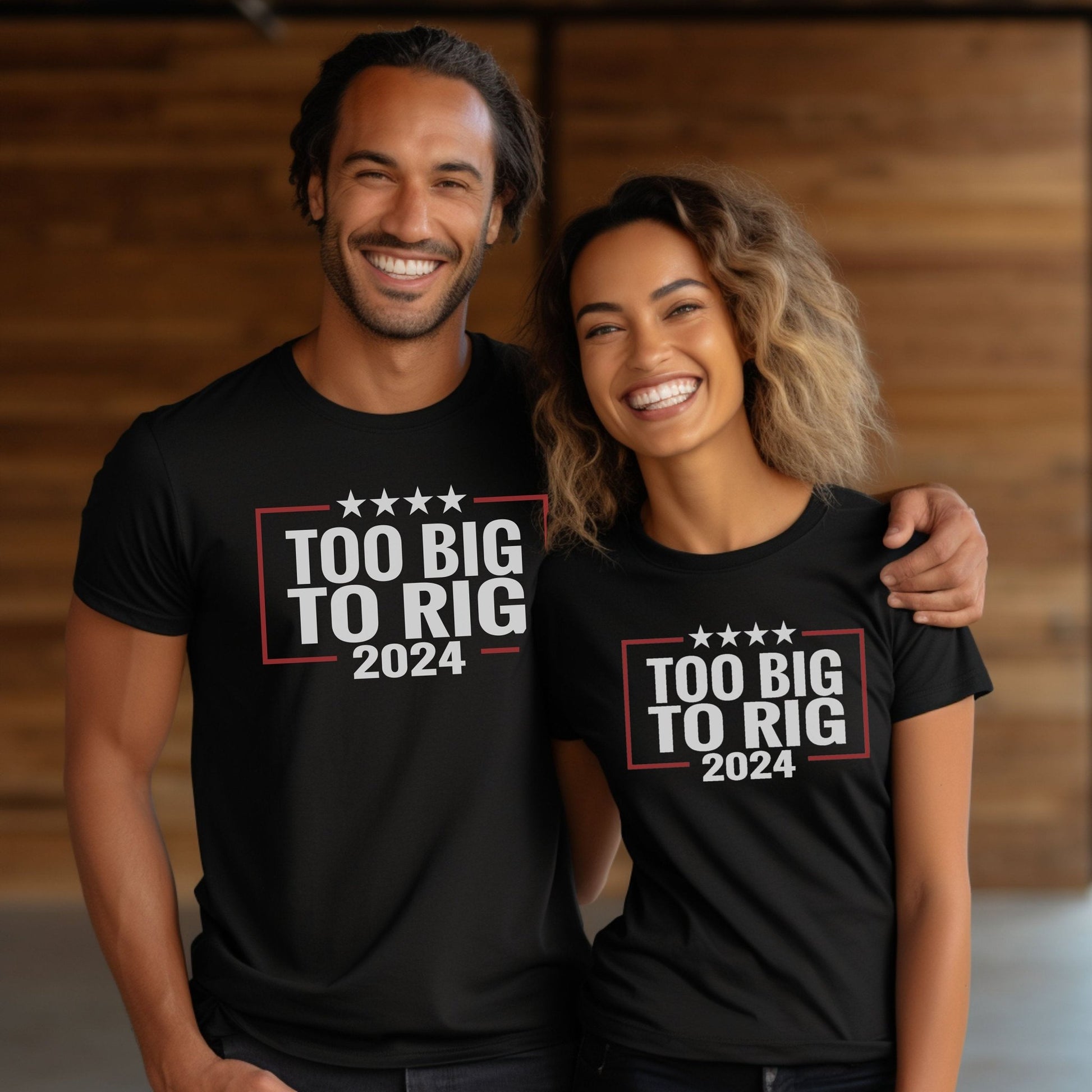 SykForn 'Too Big To Rig' 2024 Election Graphic T-Shirt - 100% Cotton Unisex Tee, Soft & Durable