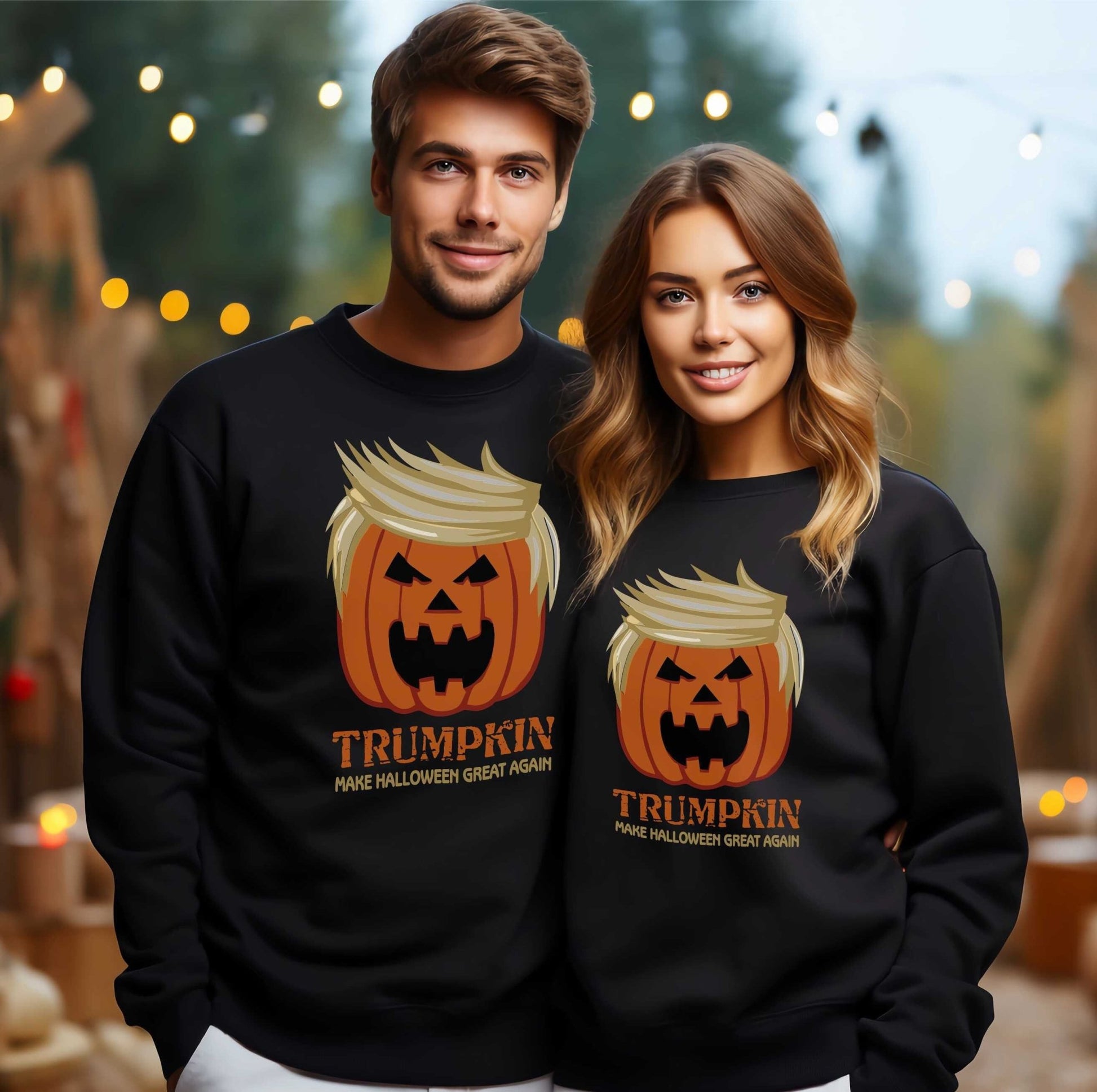 Trump Halloween Shirt, Trump 2024 sweatshirt Trumpkin sweater Conservative tshirt plus size dad boyfriend husband gift for her - SBS T Shop