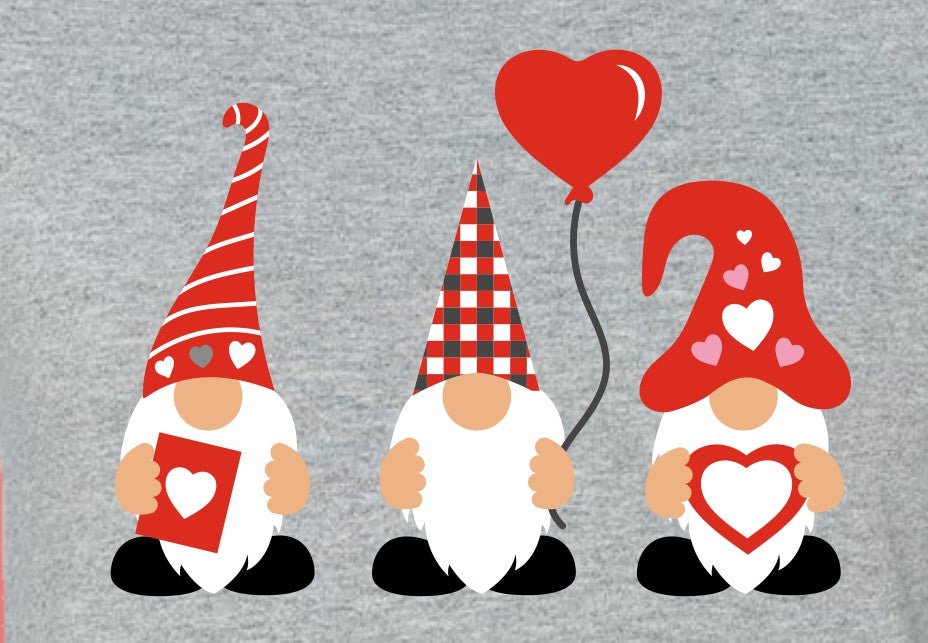 Valentine Heart Gnomes Ladies Long Sleeve T Shirt - SBS T Shop