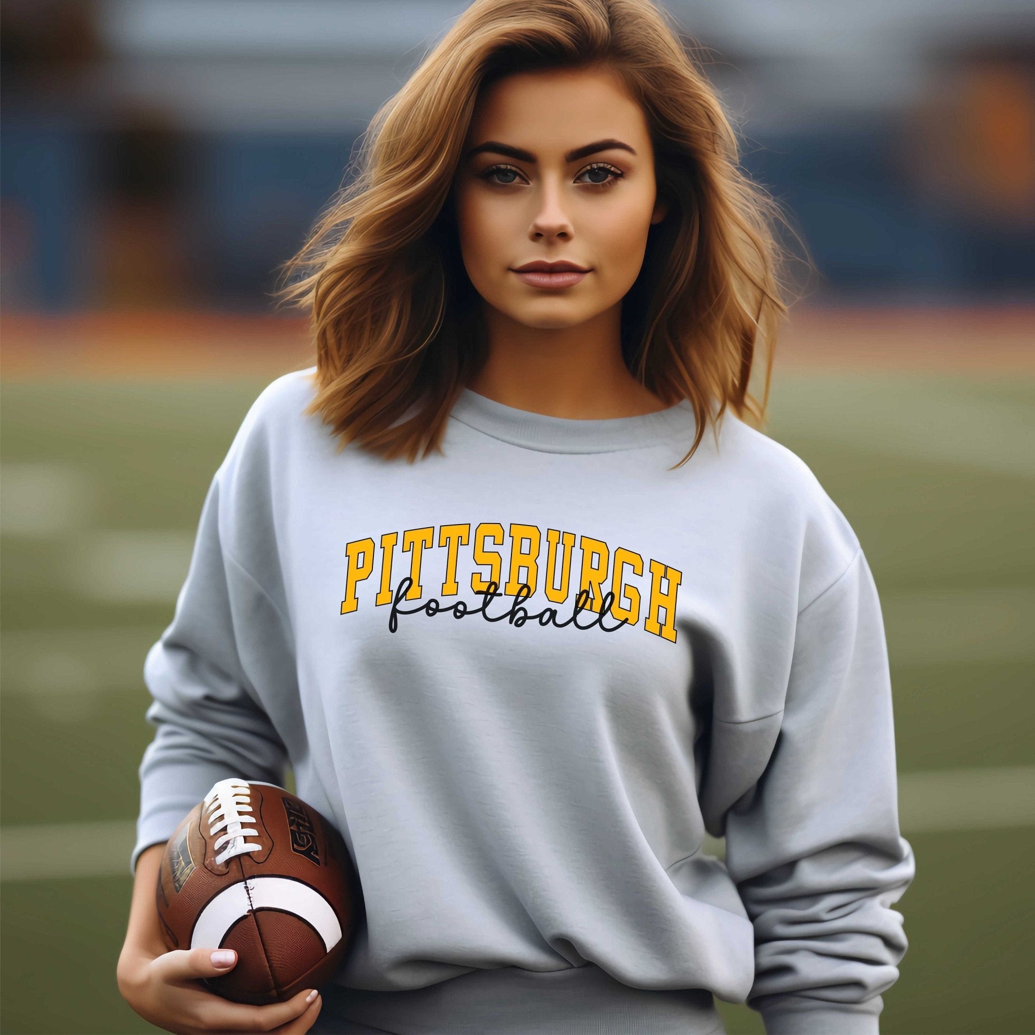 Vintage Pittsburgh Football Sweatshirt Black and Gold crewneck